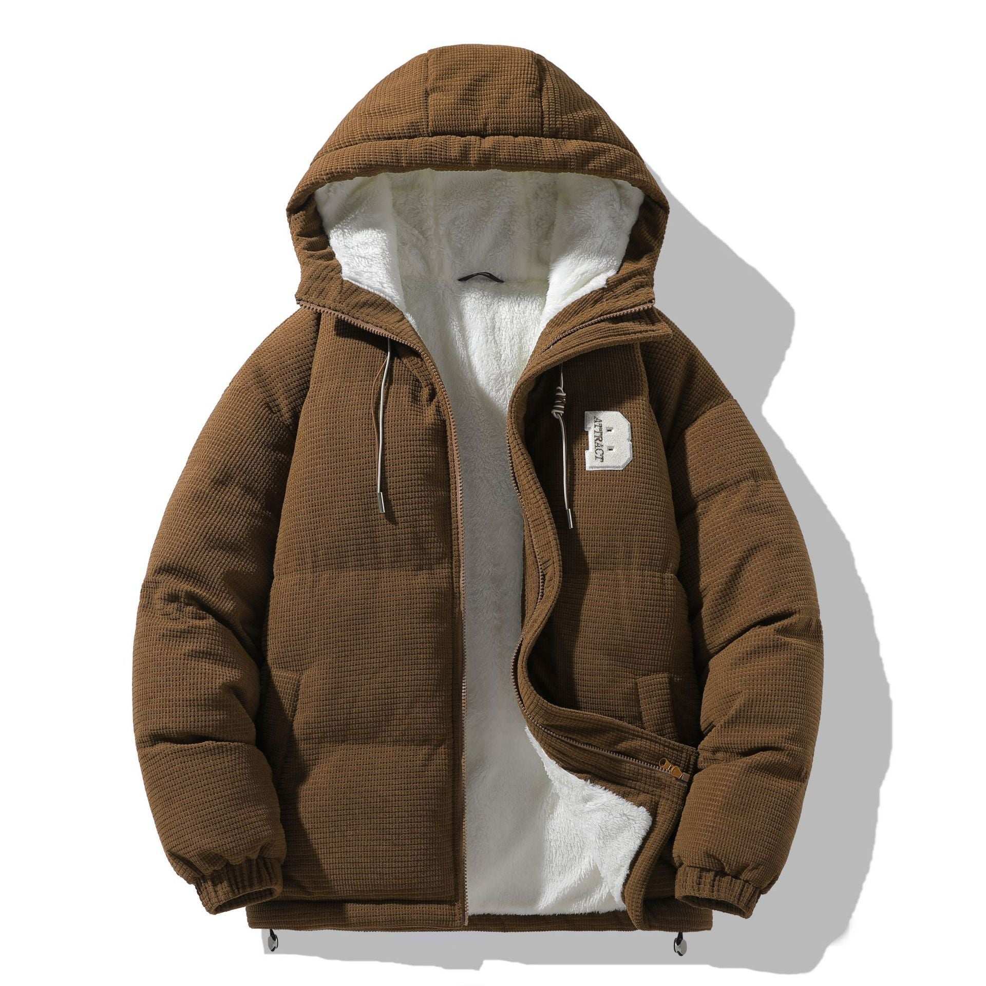 Men's Winter Lambskin Lined Cotton Jacket - Fashionable & Warm Winter Lambskin Fashion Men's Cotton Clo | Ectron Online