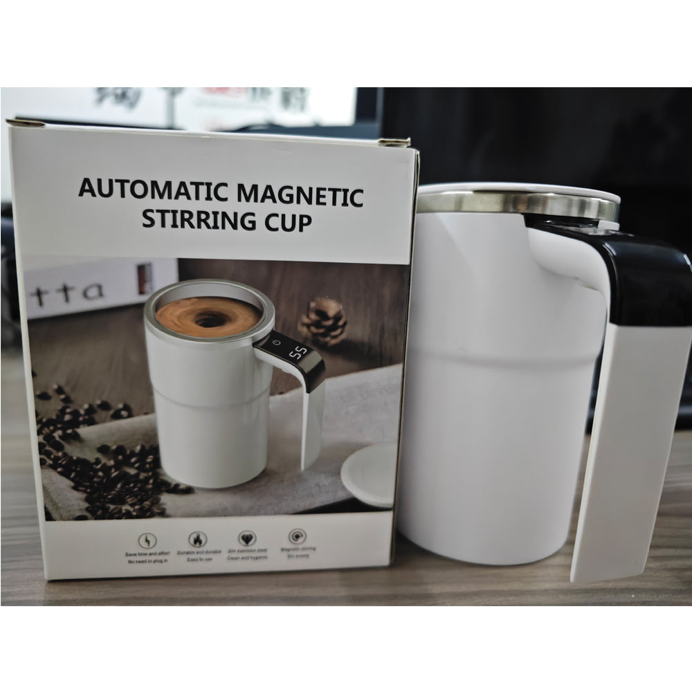 12oz Self-Stirring Coffee Mug | Auto Magnetic Cup with LED Temperature Display