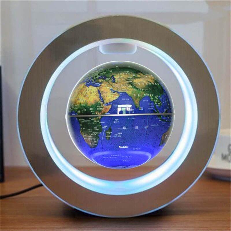 LED Floating Globe World Map Round LED World Map Floating Globe Magne | Ectron Online