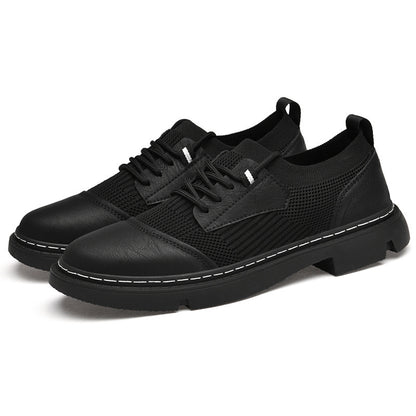Casual Flying Woven Leather Shoes