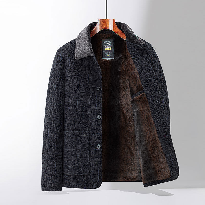 Daddy Fleece-Lined Thickened Chenille Cotton Padded Coat