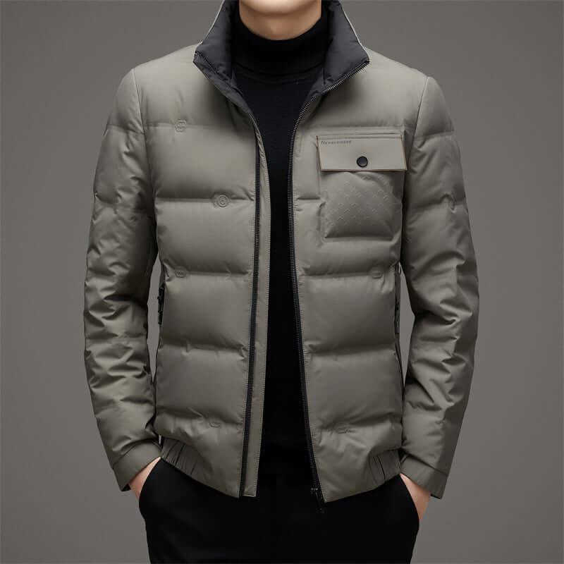 Men's Short Thickened Down Jacket Men's Winter Stand Collar Short Thickene | Ectron Online