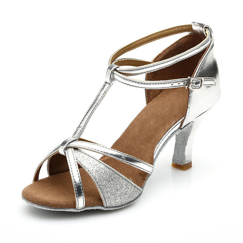 Ladies’ Latin Dance Shoes – Soft Sole & Mid-High Heel Ballroom Latin Dance Shoes Ladies Soft-Soled Mid- | Ectron Online