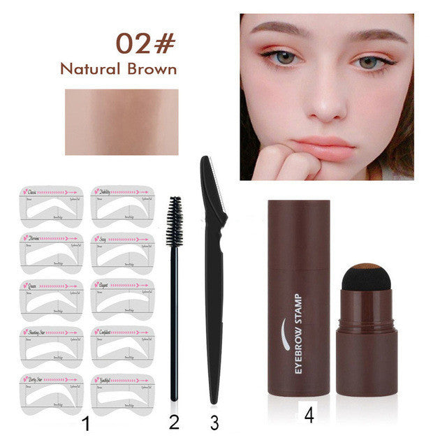 One Step Eyebrow Stamp Shaping Kit Eye Brow Gel