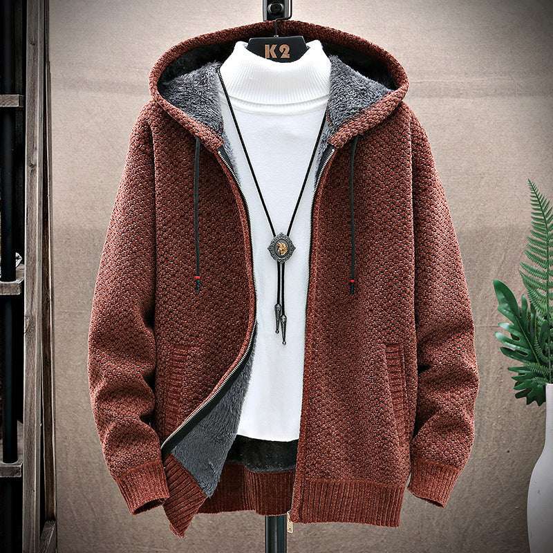Men's Slim Fit Zipper Hoodie Sweater Hooded Sweater Men's Zipper Sweater Slim | Ectron Online