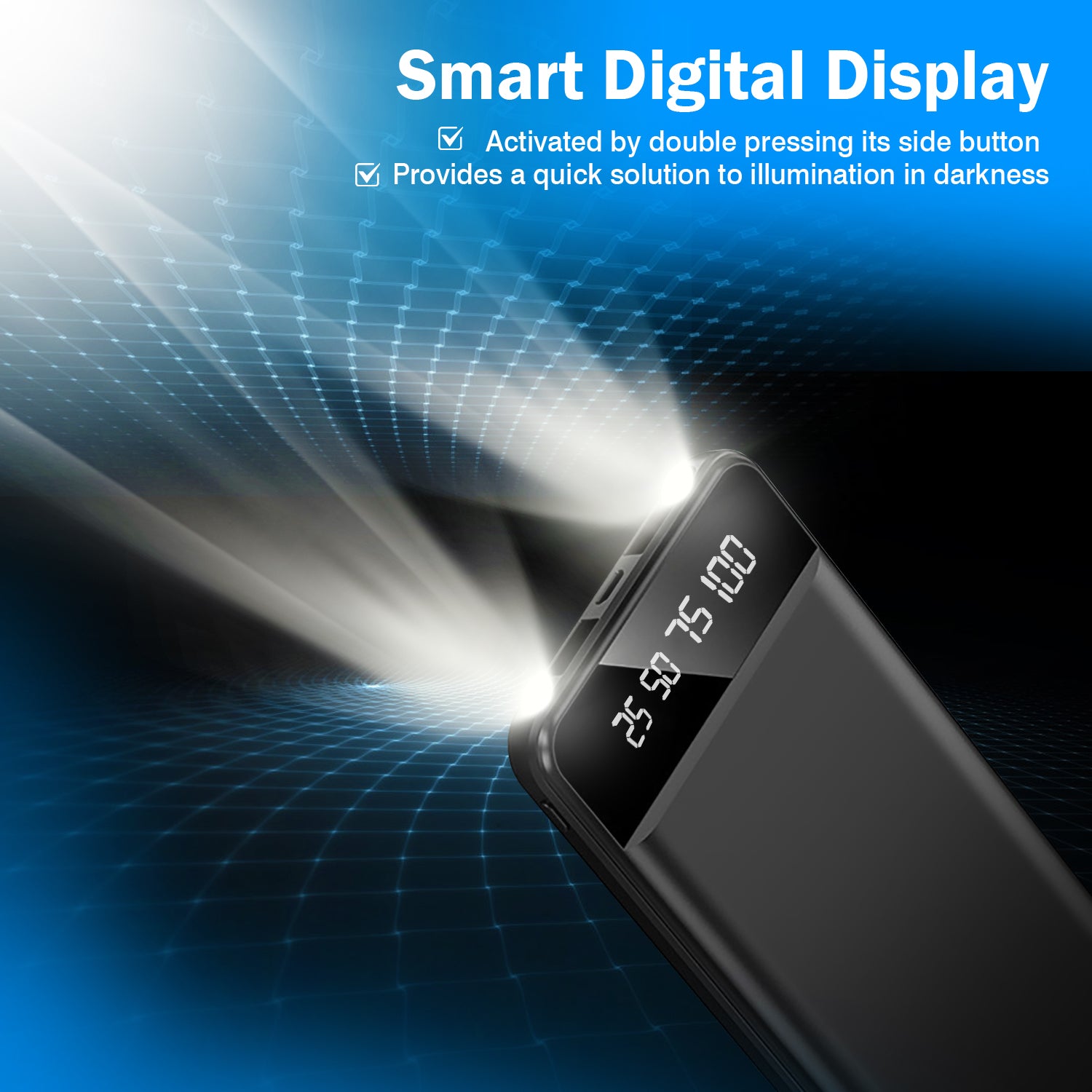 10000mAh Ultra Slim Power Bank | Portable Dual USB Charger with LED