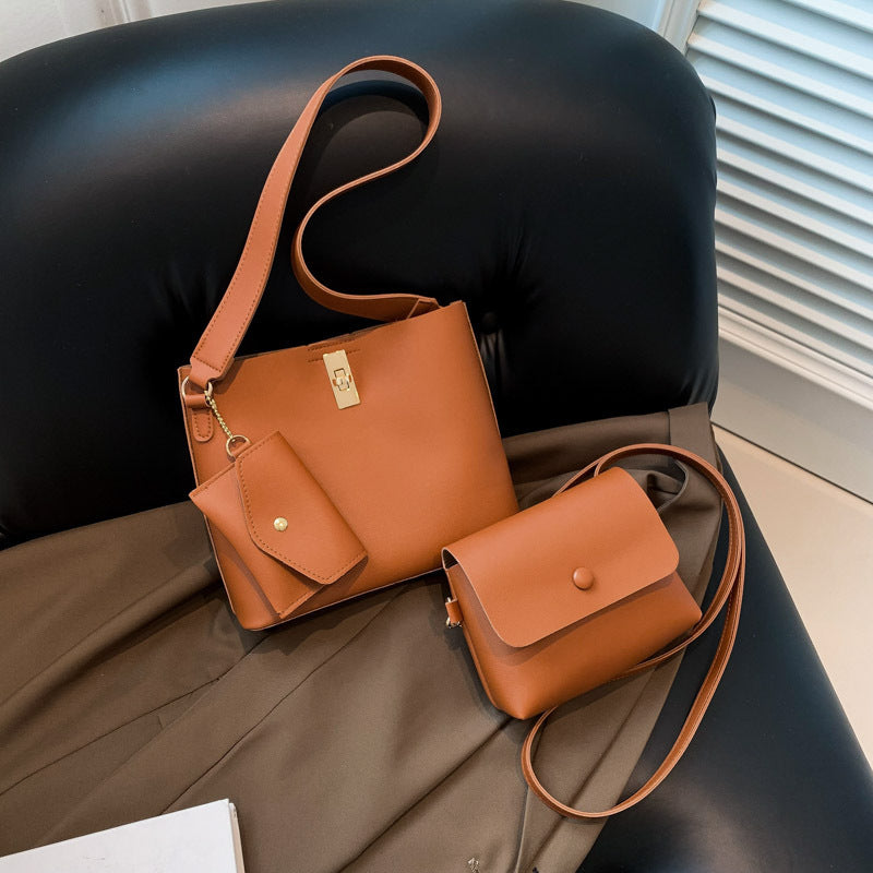 Western Style Hand Shoulder Bag Three-piece Messenger Bag Western Style Hand Shoulder Bag Three-pi | Ectron Online