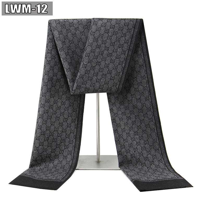 Men's Scarf European And American Cashmere Autumn And Winter Business Plaid