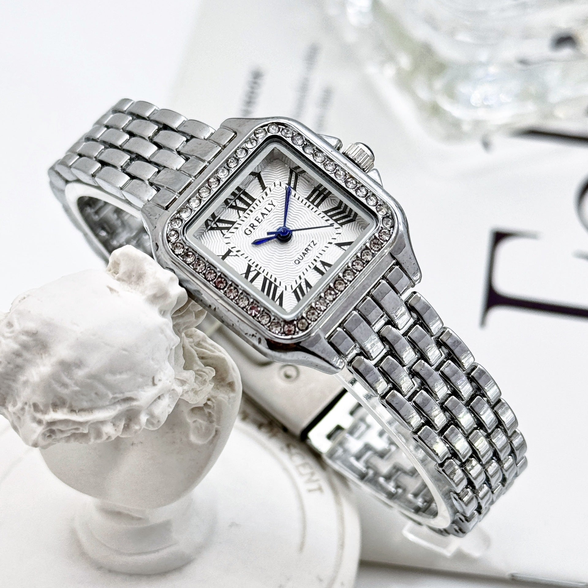 Retro Square Waterproof Diamond Watch Classic Retro Square Waterproof Women's | Ectron Online
