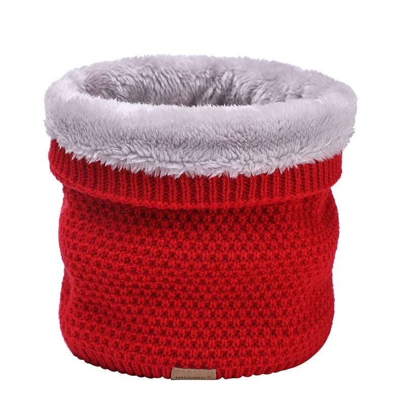 Plain Knitted Neck Gaiter Plain Knitted Scarf Outdoor Velvet Padde | Ectron Online