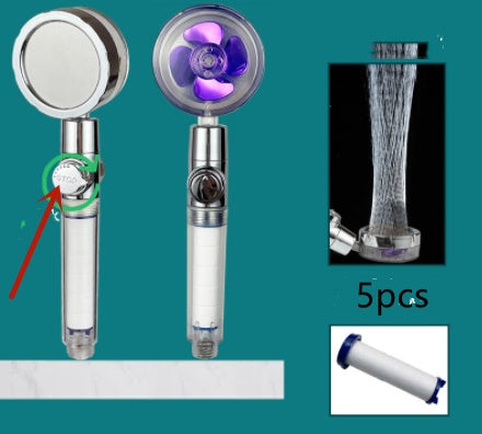 Turbo Propeller Shower Head with Water Saving & High Pressure Flow New Turbo Propeller Shower Head Water | Ectron Online
