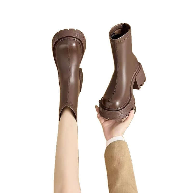 British Style Platform Ankle Boots British Style Thin And All-matching Plat | Ectron Online