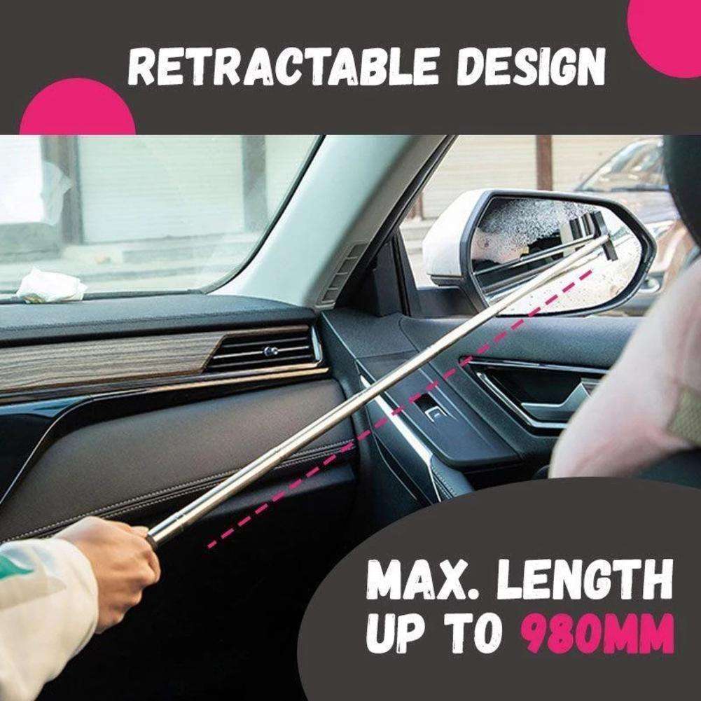 Car Rearview Mirror Wiper: Retractable Rain & Water Remover Tool