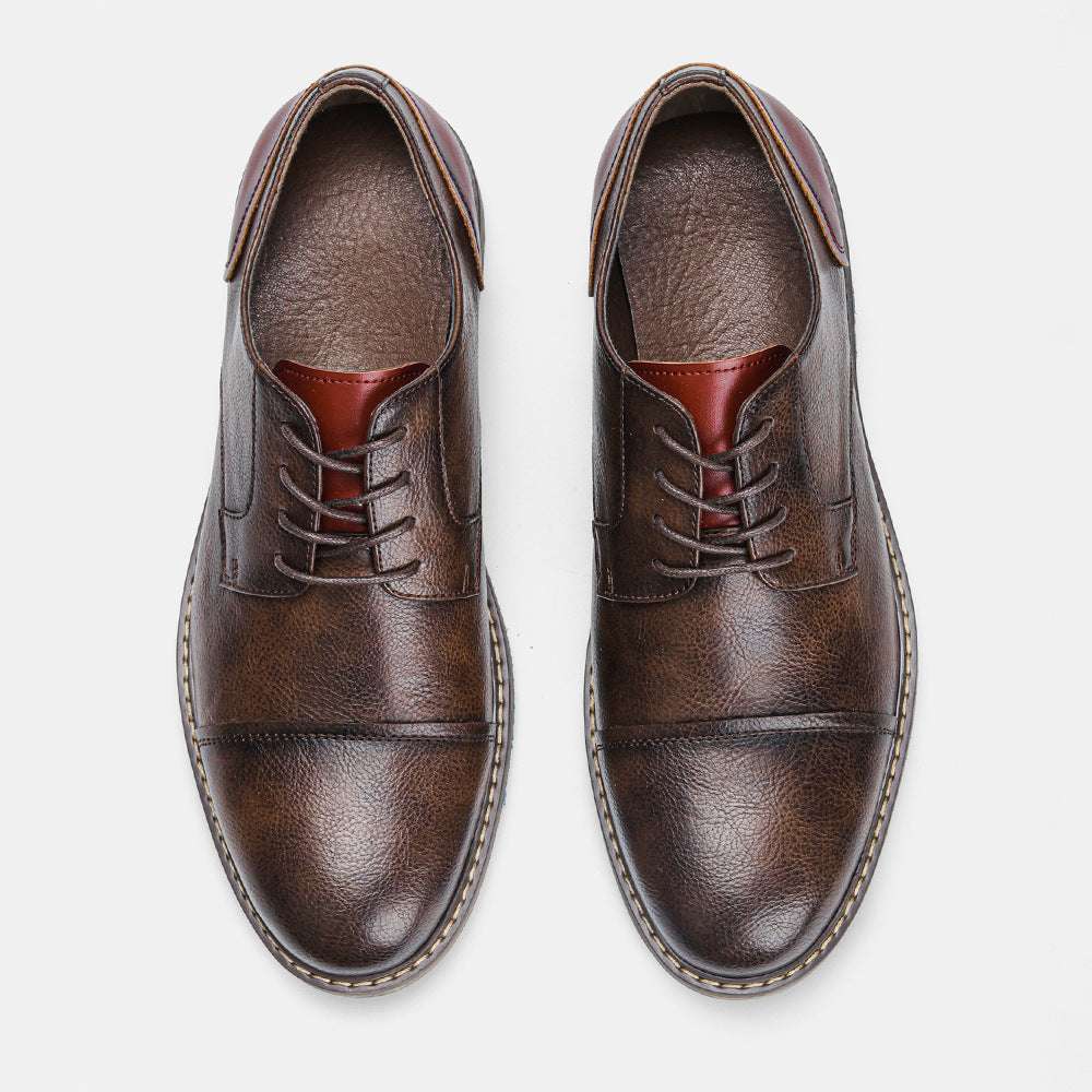 Men's Fashion Summer Retro Plus Size Leather Shoes