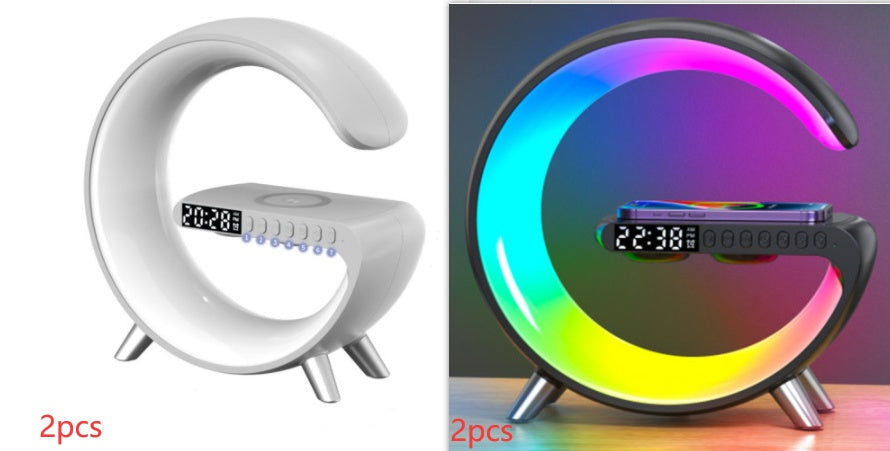 Smart G-Shaped LED Lamp - Wireless Charger & Bluetooth Speaker New Intelligent G Shaped LED Lamp Blueto | Ectron Online