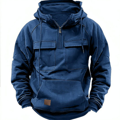 Men's Zip-Up Hoodie with Drawstring - Casual Fashion Sports Sweatshirt Men's Zip-up Hoodies Sweatshirt With Dra | Ectron Online