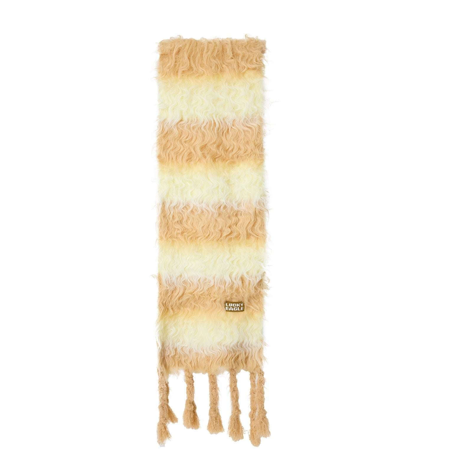 Striped Color-Block Wool Scarf Striped Color-block Wool Scarf Warm And | Ectron Online