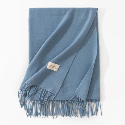 Pure Color Artificial Cashmere Scarf Women's Winter High-grade Shawl