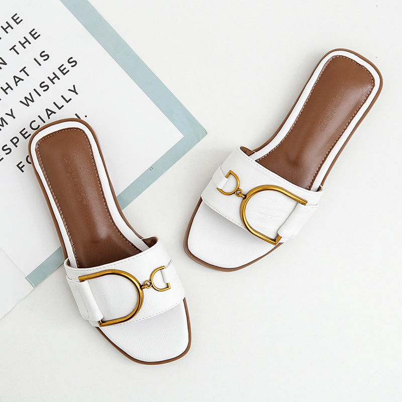 Women’s Summer New Fashion All-Matching Leisure Flat Sandals Women's Summer 2022 New Fashion All-matc | Ectron Online