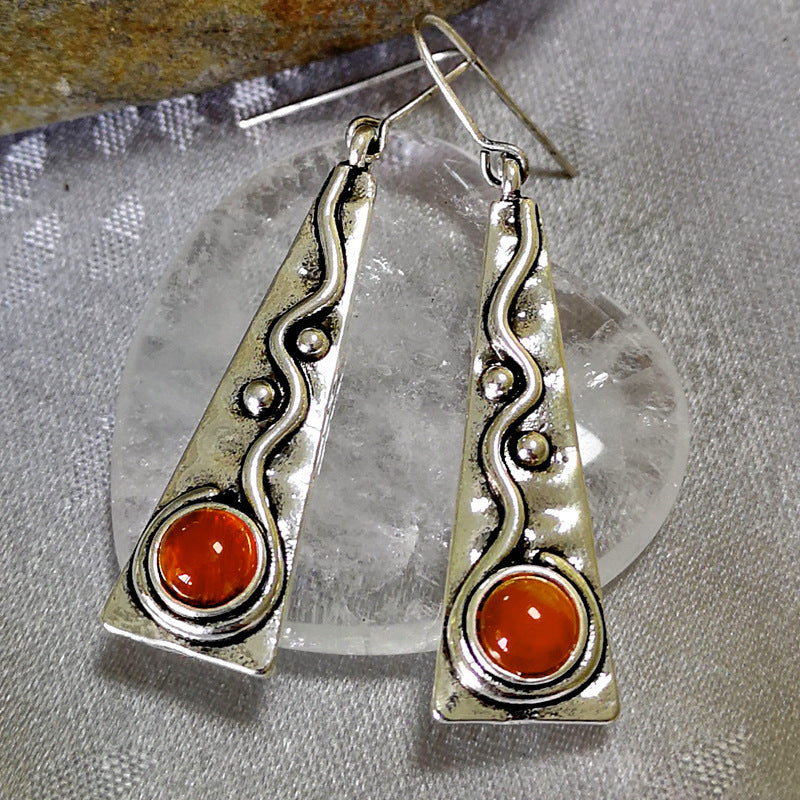 Vintage Mix Color Dangle Earrings - Bohemian Tribal Earrings | Ectron Online