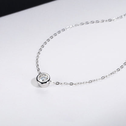 Karat Moissanite Necklace S925 Sterling Silver Pendant