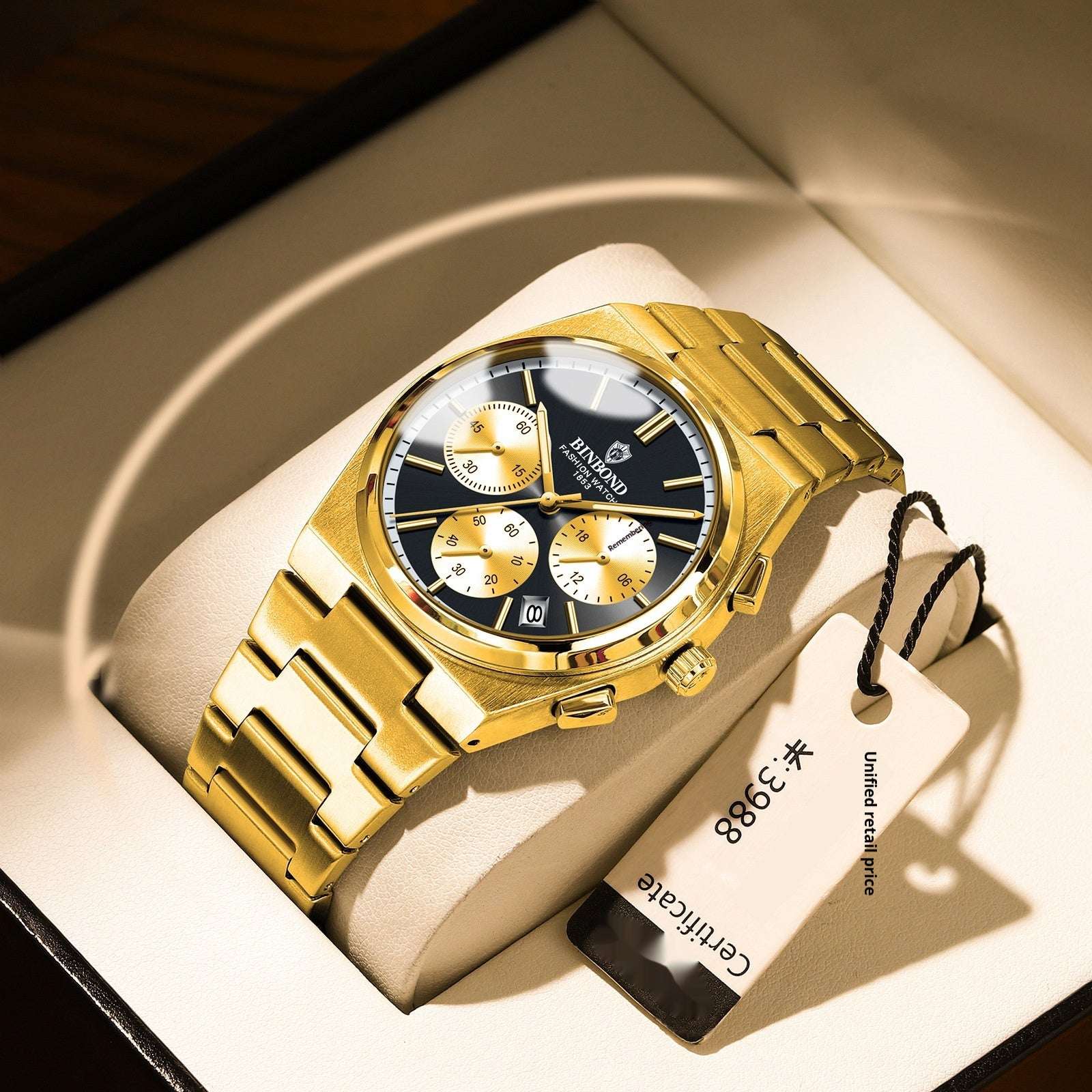 Men's Fashion Elegant Three Eyes And Six Needles Chronograph Watch Men's Fashion Elegant Three Eyes And Six | Ectron Online