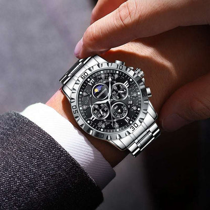 Men's Waterproof Quartz Watch Automatic Non-mechanical Watch Steel Bel | Ectron Online