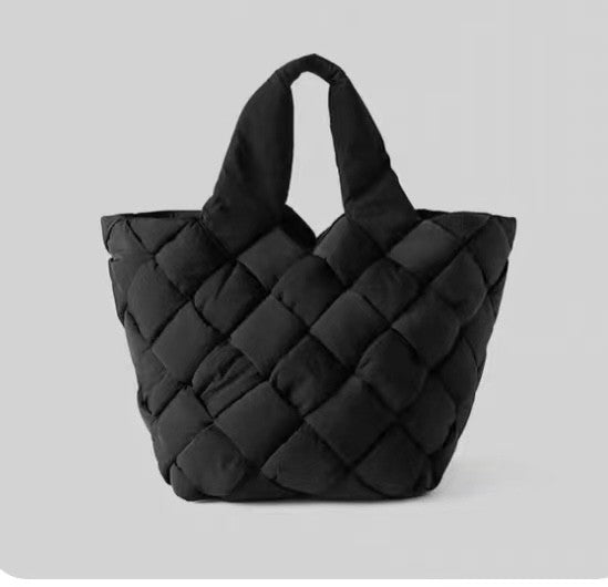 New Canvas Lattice Woven Large-capacity Female Bag New Canvas Lattice Woven Large-capacity | Ectron Online