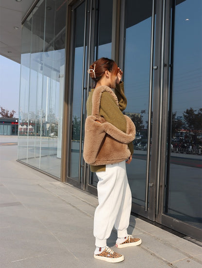 Women's Cute Furry Handbag