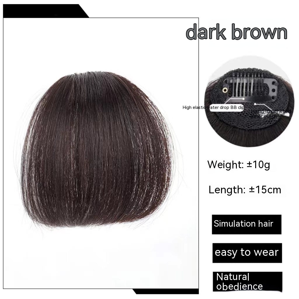 Natural Forehead Straight Bangs Wig - Seamless Blend Natural Forehead Artificial Hair Straigh | Ectron Online