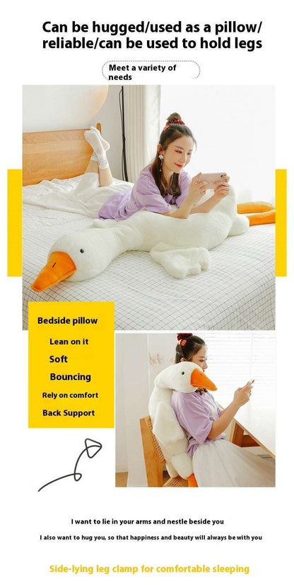Big White Goose Plush Pillow Cute Big White Geese Pillow Plush Toy | Ectron Online