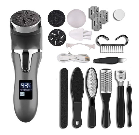 LCD Electric Foot Scrubber & Pedicure Cleaner LCD Digital Display Electric Vacuum Clea | Ectron Online