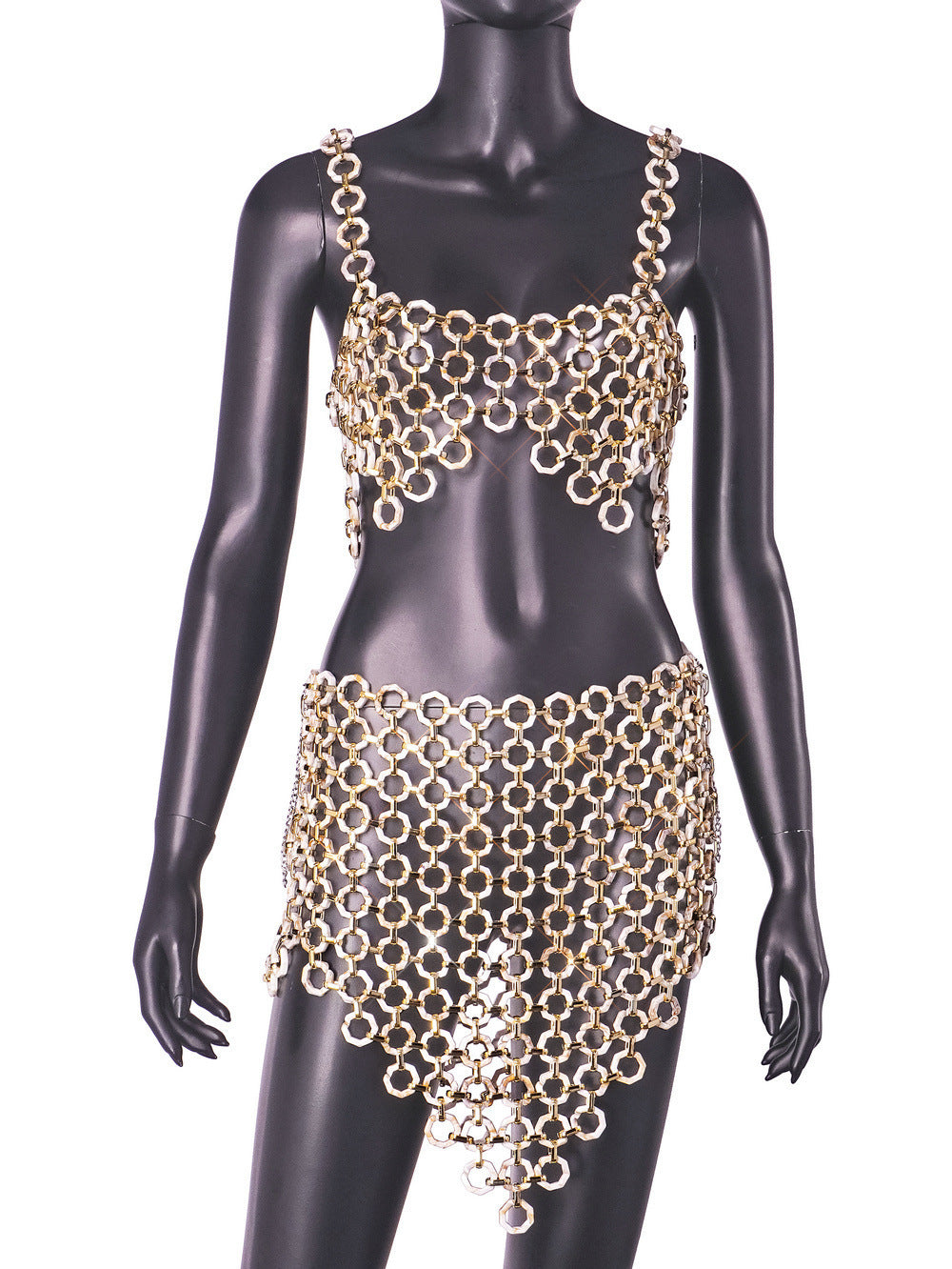 Slim-fit Backless Acrylic Overall Dress Set Women Slim-fit Backless Acrylic Overall Dress | Ectron Online