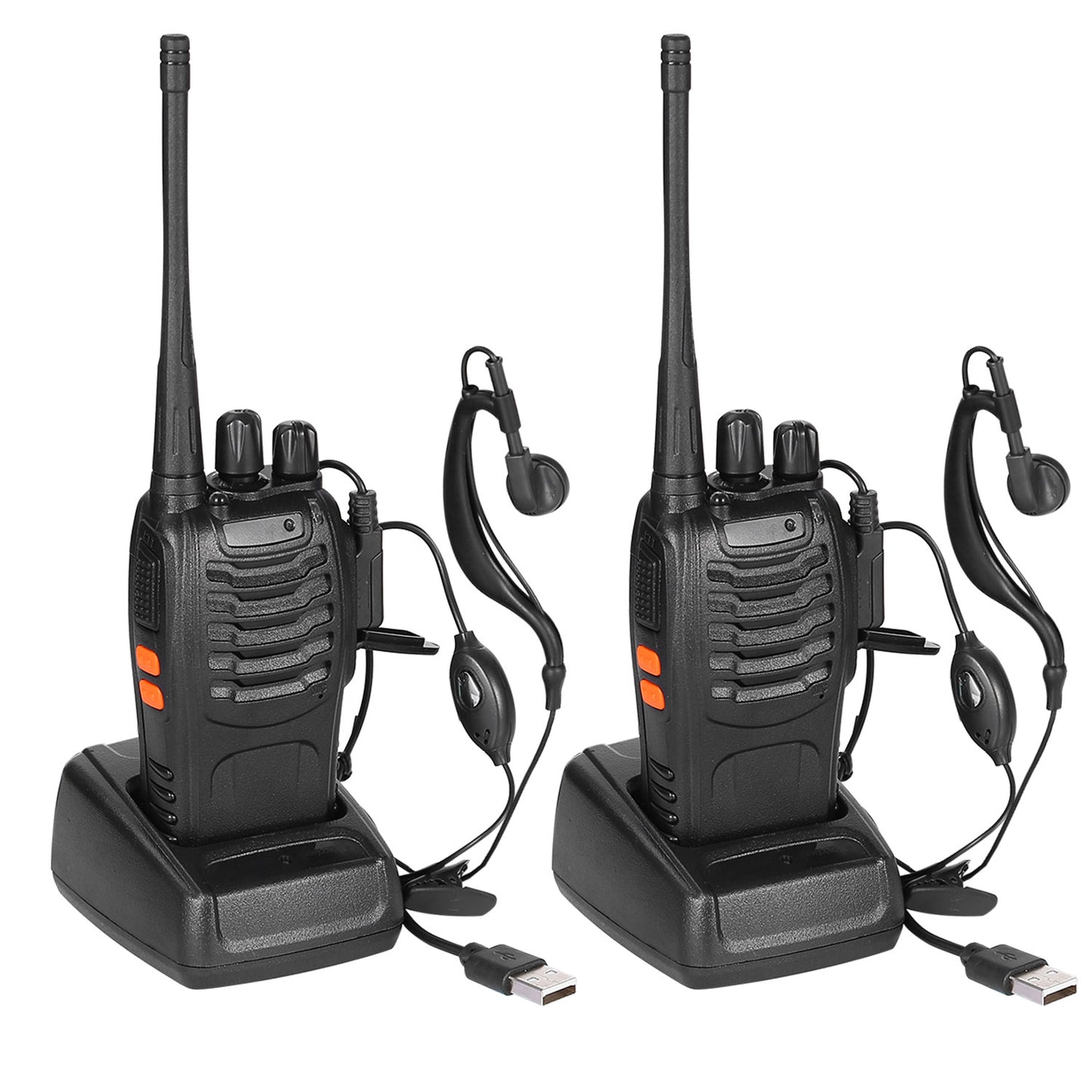 2-Pack Baofeng BF-888S Walkie Talkies | 16CH Long Range UHF Two-Way Radio