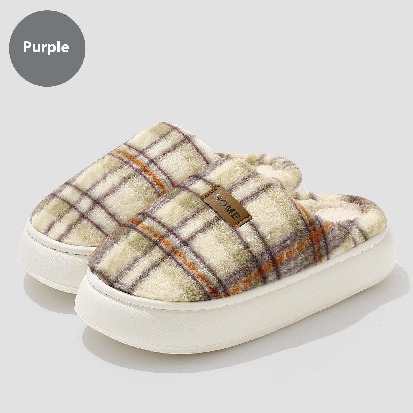 Women's Warm Cotton Slippers Women's Home Comfortable Warm Striped To | Ectron Online