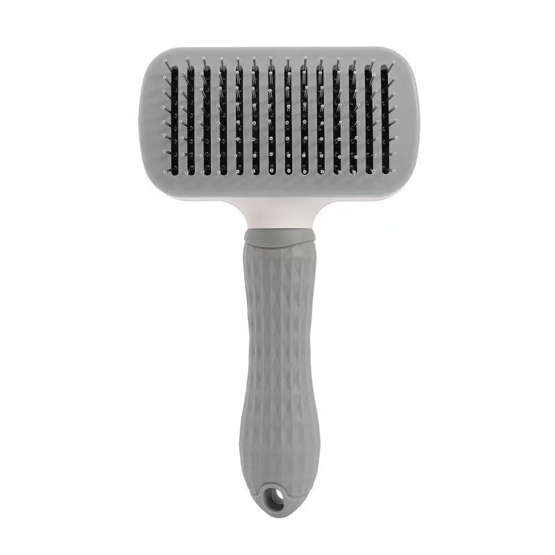 Cat Self-Cleaning Comb Stainless Steel Dog Comb Hair Brush One Key To Remove Floating Artifact