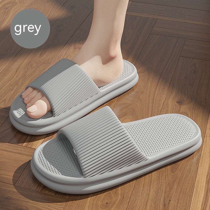 Striped Design Home Slippers For Women Men Soft Anti-slip Floor Bathroom Slippers Solid House Shoes Striped Design Home Slippers For Women M | Ectron Online