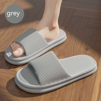 Striped Design Home Slippers For Women Men Soft Anti-slip Floor Bathroom Slippers Solid House Shoes Striped Design Home Slippers For Women M | Ectron Online