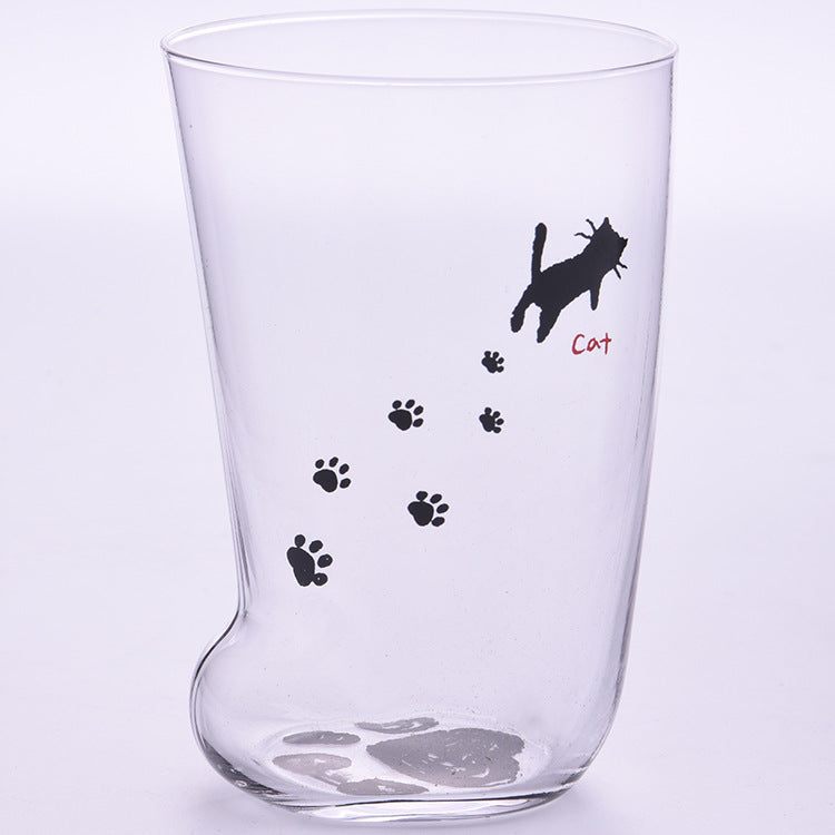 Creative Cat Paw Glass Mug - Cute Tiger Paw Coffee Tumbler