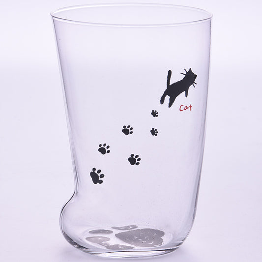 Creative Cat Paw Glass Mug - Cute Tiger Paw Coffee Tumbler