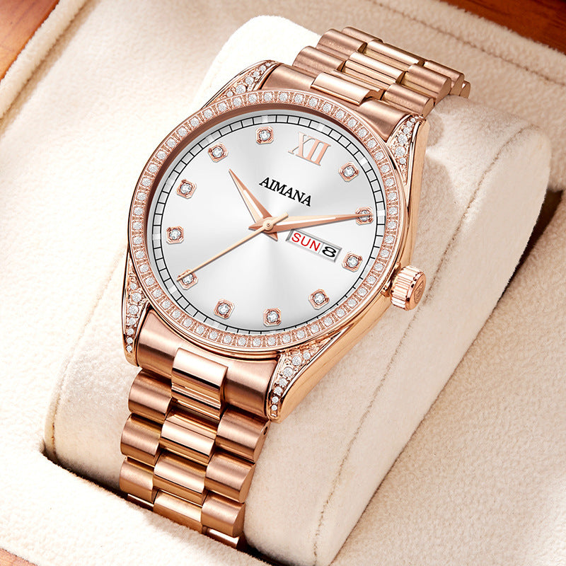 Diamond Disc Quartz Watch for Women Log Series Diamond Disc Quartz Women's W | Ectron Online