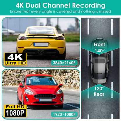 Mini 4K WiFi Car Dash Cam 1Pc 4K 1080P Car Dash Cam 2.4GHz WiFi Ca | Ectron Online