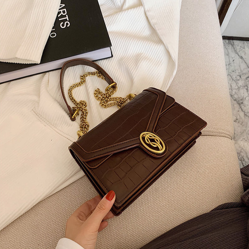 Trendy Fashion Stone Grain Crossbody All-Match Chain Shoulder Bag Autumn And Winter New Trendy Fashion Sto | Ectron Online