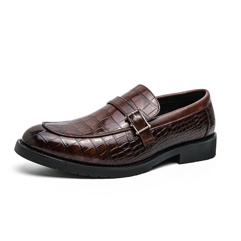 Fashion British Buckle Pointed Leather Shoes – Stylish & Elegant Fashion British Style Buckle Pointed Lea | Ectron Online