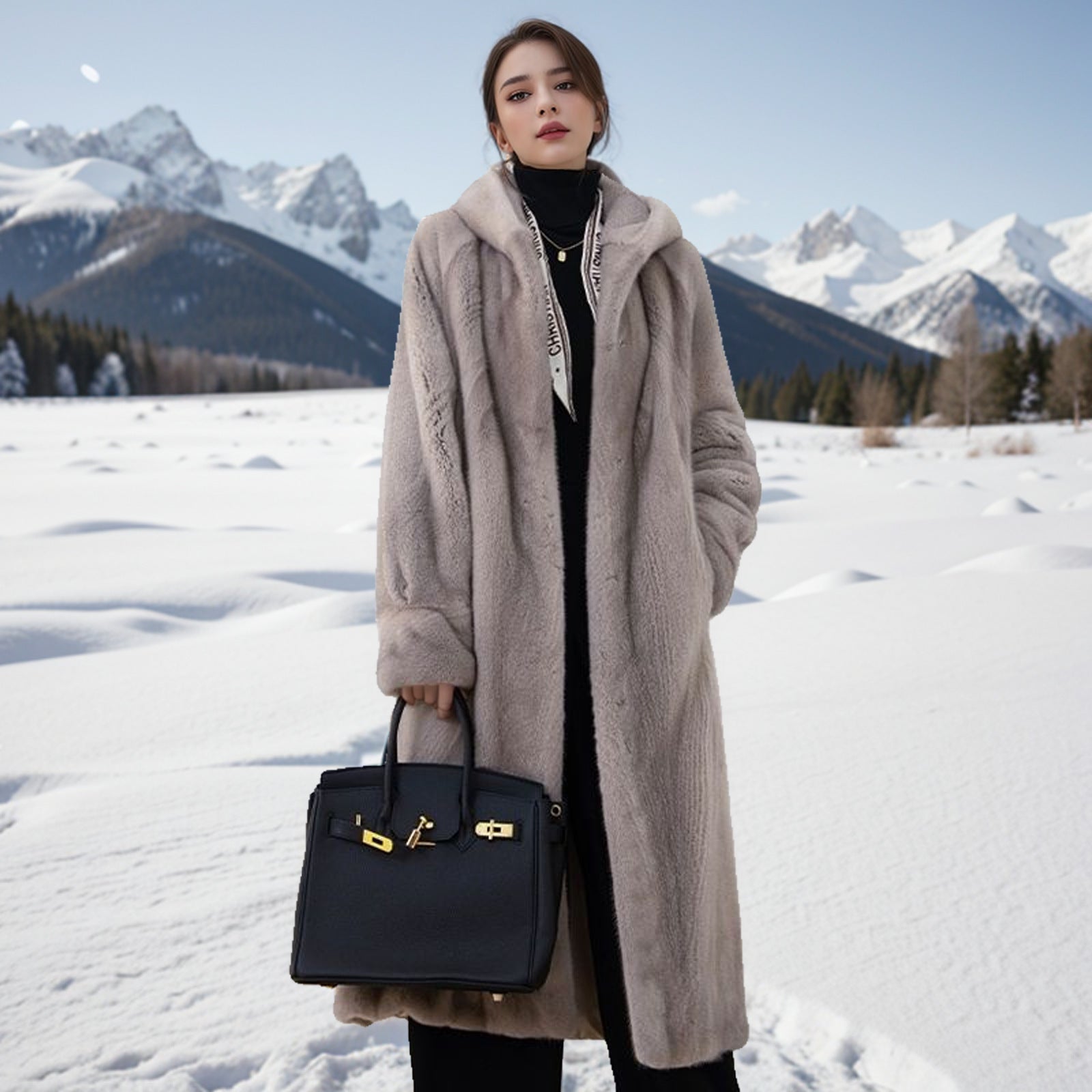 Plus Size Leopard Print Fur Coat | Women's Loose Long Faux Fur Jacket