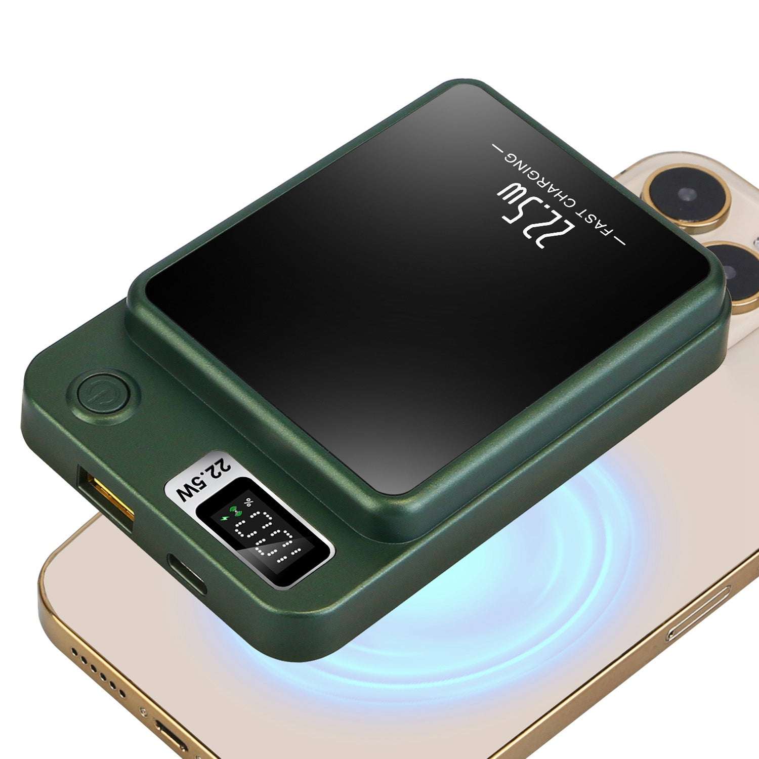 10000mAh MagSafe Power Bank | PD 20W Fast Wireless Magnetic Charger 1Pc 2 In 1 Magnetic Wireless Power Bank | Ectron Online