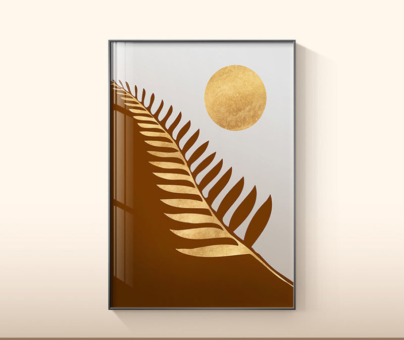 Green Wall Decor | Leaf-Themed Canvas Art Plant Leaf Wall Art Canvas Painting | Ectron Online