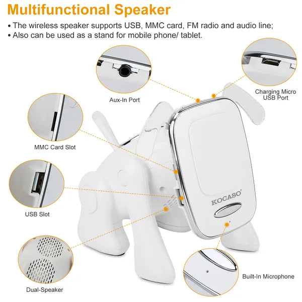 Puppy Wireless Speaker - Portable Mini Cute Animal Music Player