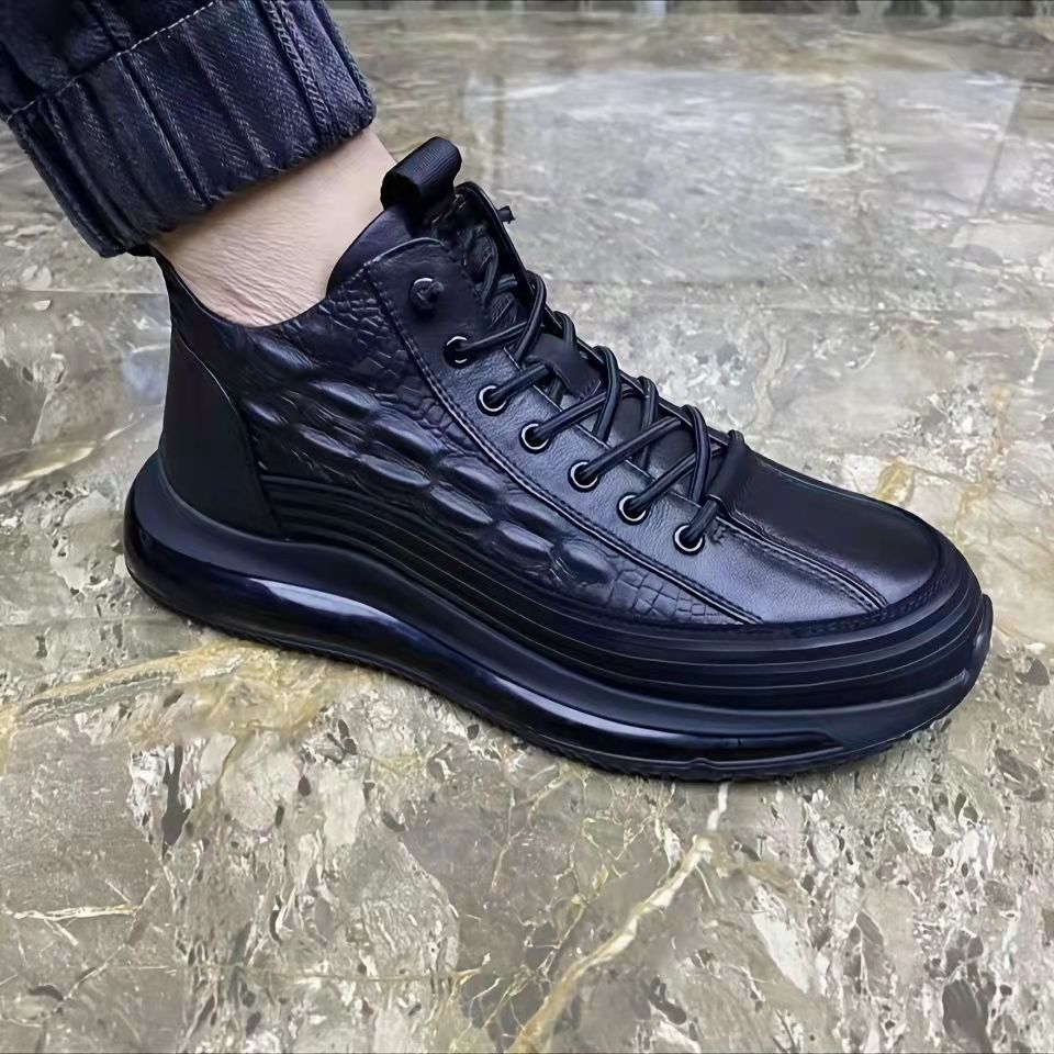 Warm Air Cushion  Pattern Elastic Band Trend Men's Shoes