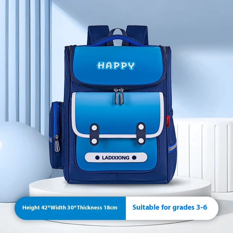 British-Style Children's Schoolbag – Spine Support & Lightweight British Style Lightweight And Large Capa | Ectron Online